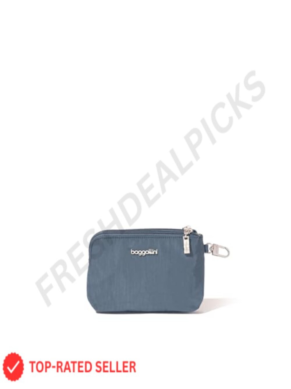 RFID Blocking Nylon Travel Wristlet Pouch with Detachable Clip